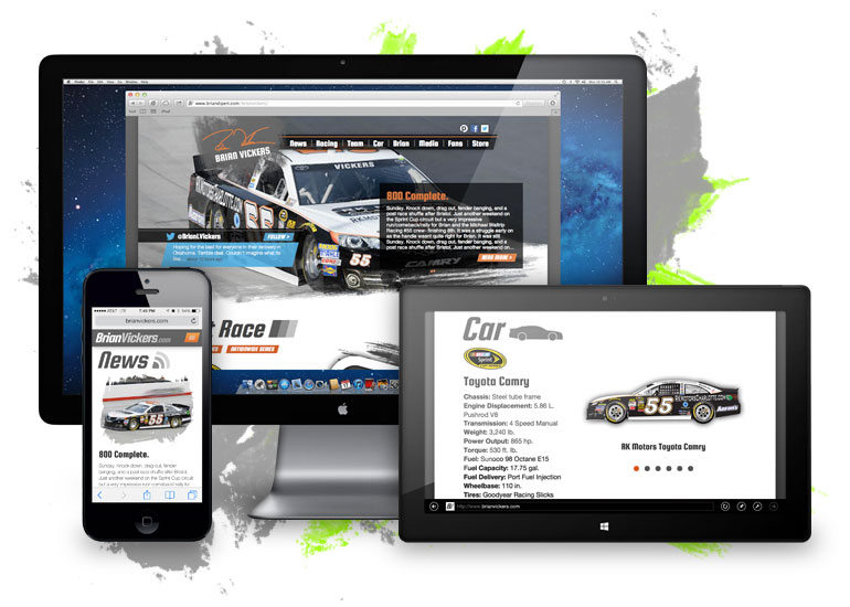 Brian Vickers Responsive Website